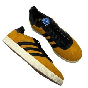 NEW Men's adidas Gazelle Sneakers Team Collegiate Gold Black JP5283 Size 7 EU 40